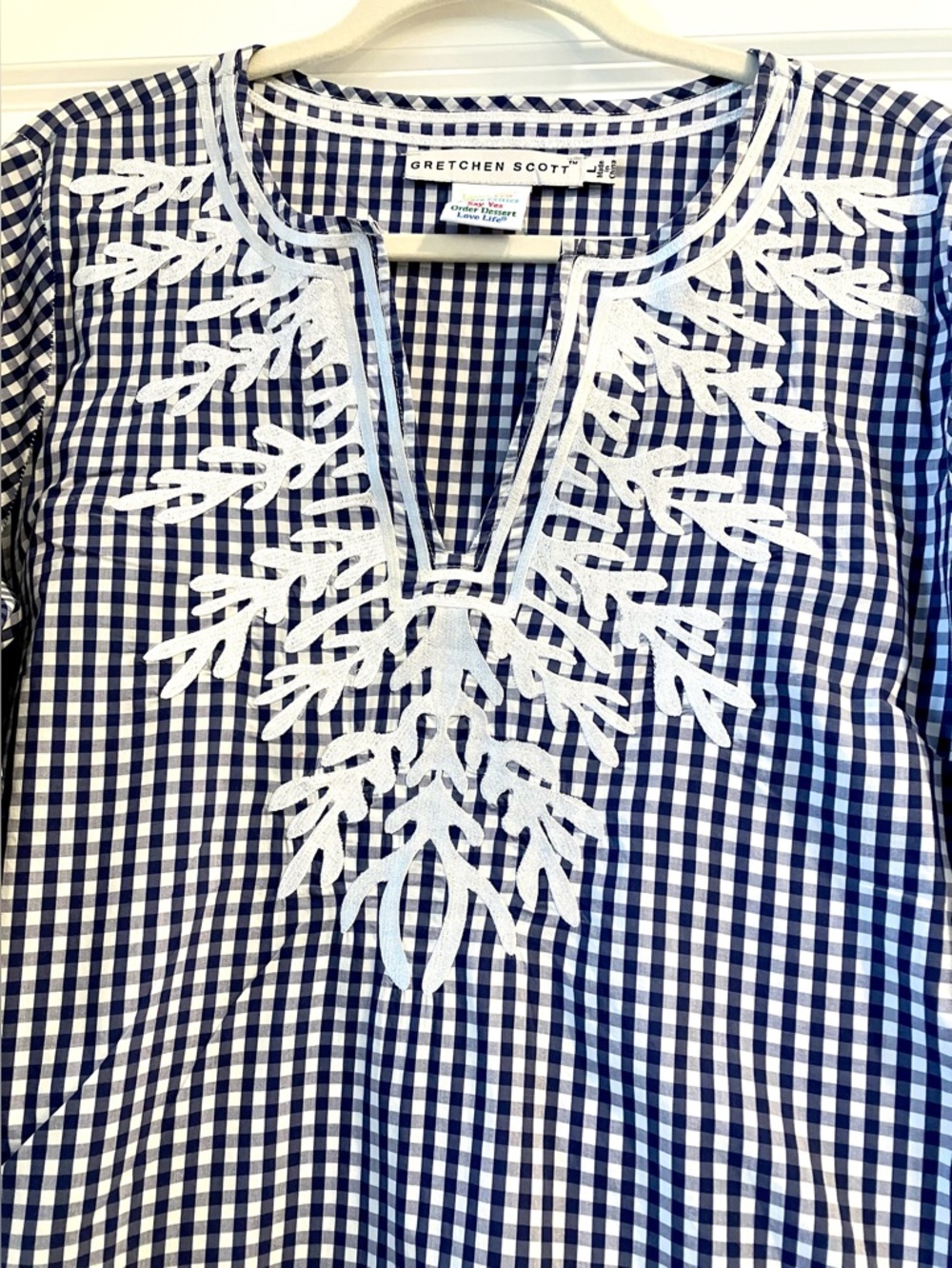 Gretchen Scott Cotton Gingham Tunic The Reef Boho Festival Resort Beach Preppy